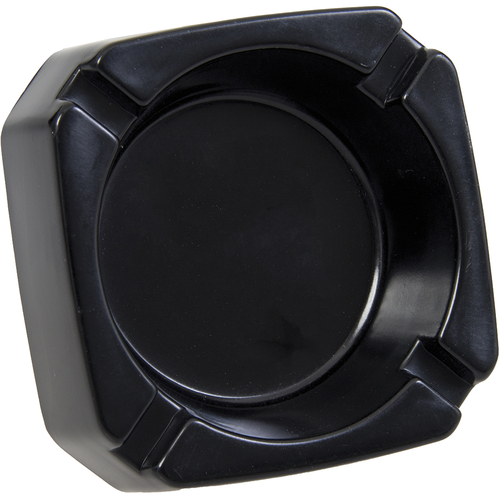 Plastic Square Ashtray Black