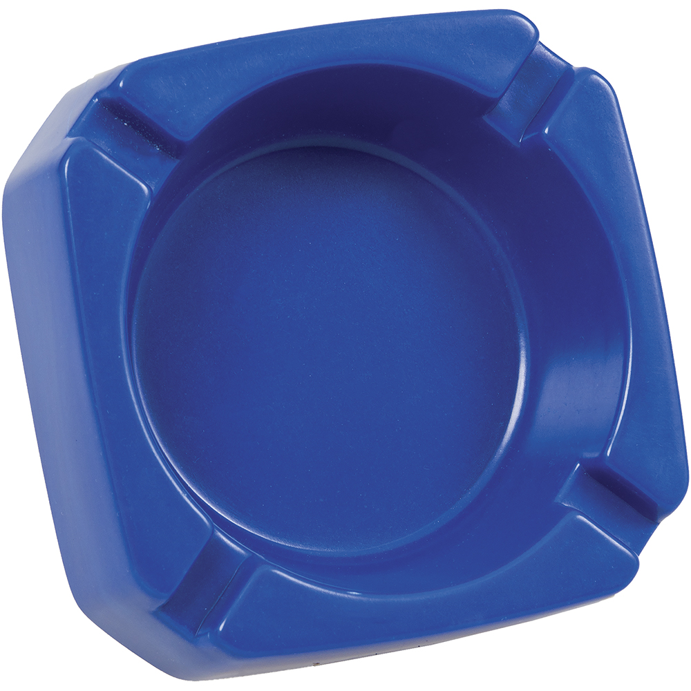 Plastic Square Ashtray Blue
