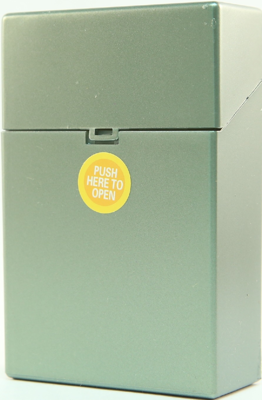 Plastic Cigarette Case king Metallic Green