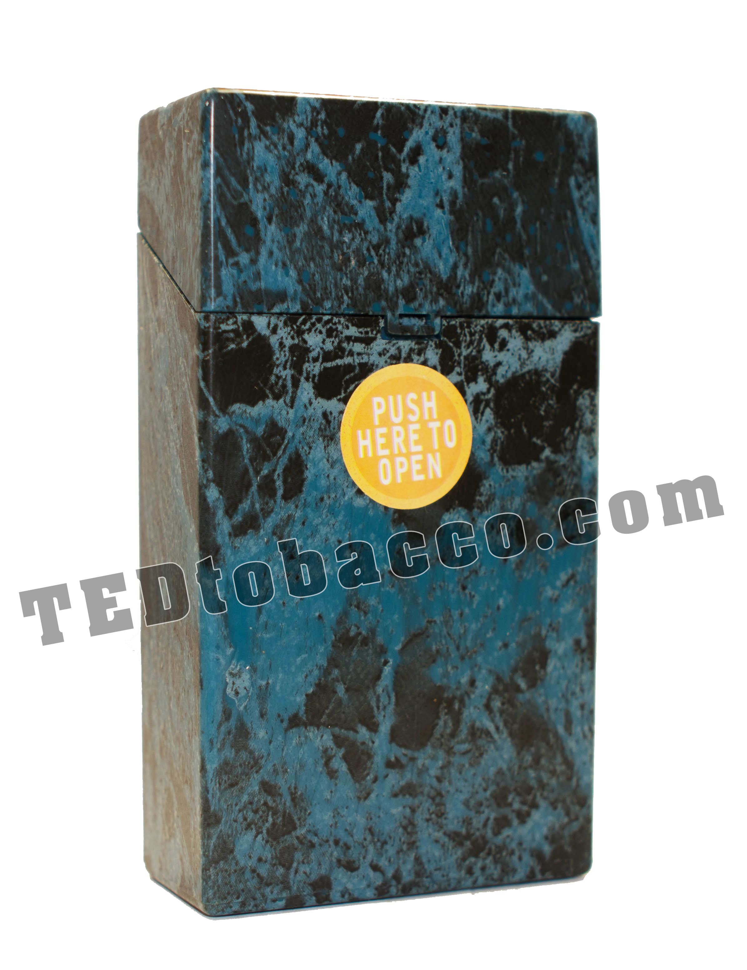 Plastic Cigarette Case 100 Blue Marble
