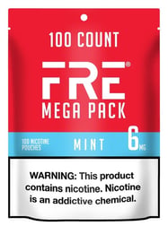 FRE Nicotine Pouches 6mg Mint 100-ct pack