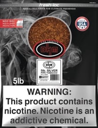 ohm pipe tobacco 1 lb silver OHM Silver Pipe Tobacco Pack