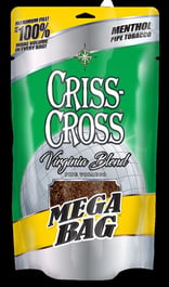 criss cross tobacco tubes Pipe Virginia Blend Menthol 8 oz. Pack customizable smoking option Buy Criss Cross Virginia Blend