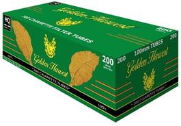 golden valley cigarette tubes colored filter KING SIZE Top Filter Tubes 250ct Regular Golden Harvest Cigarette Filter Tubes