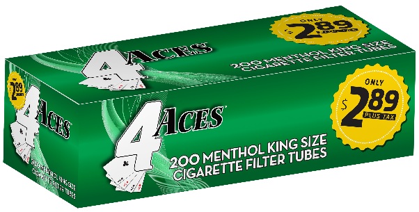 4 Aces Tubes King Menthol