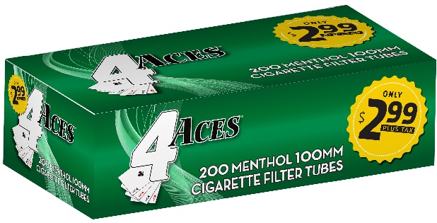 4 Aces Tubes 100 Menthol