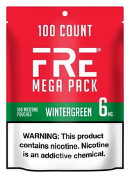 FRE Nicotine Pouches 6mg Wintergreen 100-ct Pack